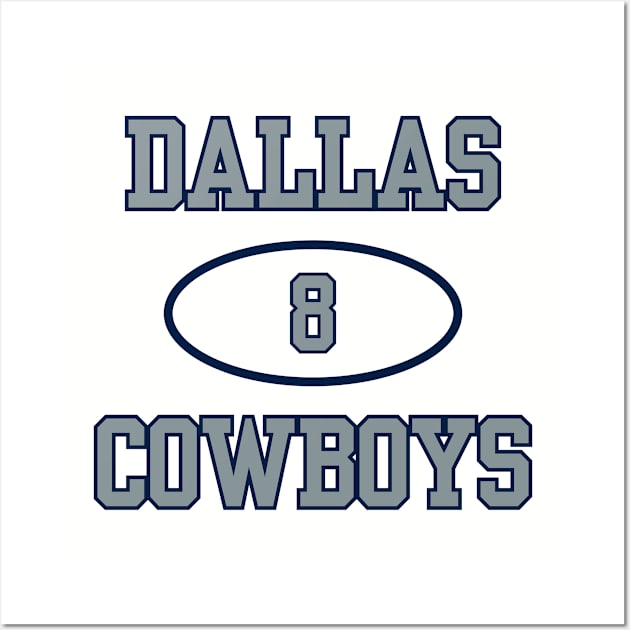 DALLAS COWBOYS TROY AIKMAN #8 Wall Art by capognad